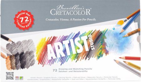 Набор для рисунков и эскизов CRETACOLOR Artist Studio Limited Edition 72 шт мет.пенал CR46572