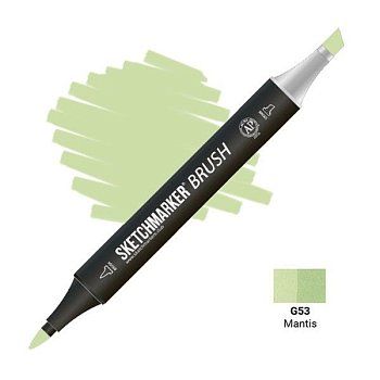 Маркер SKETCHMARKER Brush двухсторонний на спирт.основе G53 Богомол MPSMB-G53