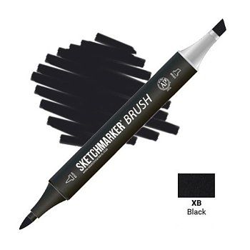Маркер SKETCHMARKER Brush двухсторонний на спирт.основе XB Черный MPSMB-XB Маркер SKETCHMARKER Brush двухсторонний на спирт.основе XB Черный MPSMB-XB
