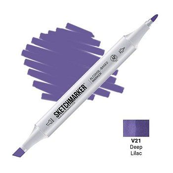 Маркер SKETCHMARKER двухсторонний на спирт.основе V21 Глубокий сиреневый MPSM-V21
