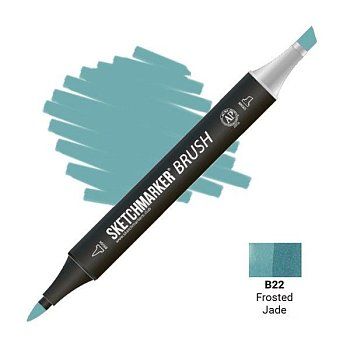 Маркер SKETCHMARKER Brush двухсторонний на спирт.основе B22 Морозный нефрит MPSMB-B22