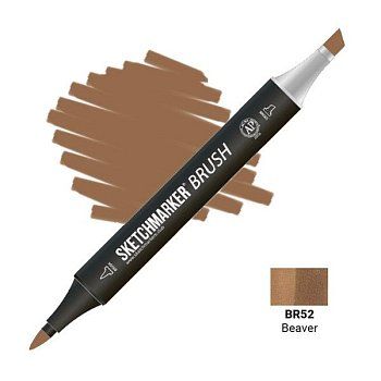 Маркер SKETCHMARKER Brush двухсторонний на спирт.основе BR52 Бобер MPSMB-BR52