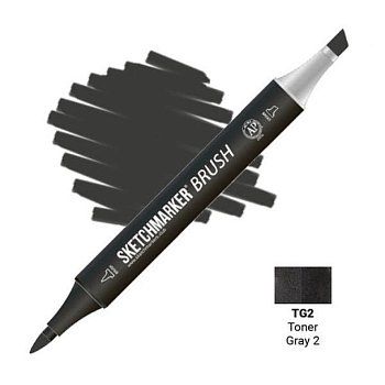 Маркер SKETCHMARKER Brush двухсторонний на спирт.основе TG2 Тонированный серый 2 MPSMB-TG2 Маркер SKETCHMARKER Brush двухсторонний на спирт.основе TG2 Тонированный серый 2 MPSMB-TG2