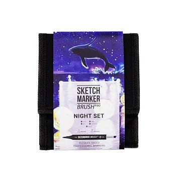 Набор маркеров SKETCHMARKER Brush Night Set 12 шт ночь + сумка органайзер MPSMB-12NIGHT