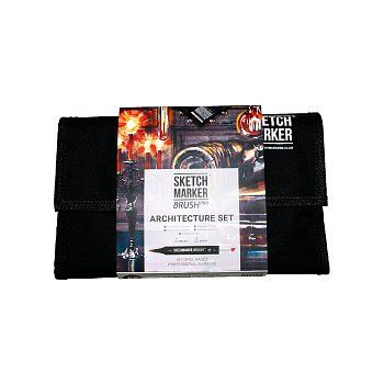Набор маркеров SKETCHMARKER Brush Architecture Set 24 шт Архитектура + сумка органайзер MPSMB-24ARCH