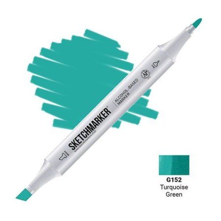 Маркер SKETCHMARKER двухсторонний на спирт.основе G152 Бирюзово-зеленый MPSM-G152