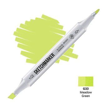 Маркер SKETCHMARKER двухсторонний на спирт.основе G33 Зеленый луг MPSM-G33