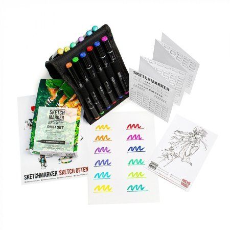 Набор маркеров SKETCHMARKER Brush Rich 12 шт MPSMB-12RICH