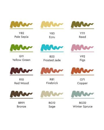 Набор маркеров SKETCHMARKER Brush Basic 3 12 шт MPSMB-12BAS3