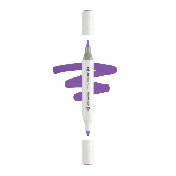 Маркер акриловый двусторонний СОНЕТ перо кисть/пуля 1 шт R823 виноградный NP-273-R823