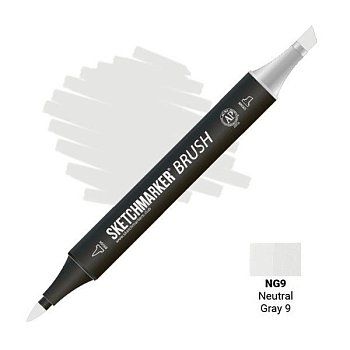 Маркер SKETCHMARKER Brush двухсторонний на спирт.основе NG9 Нейтральный серый 9 MPSMB-NG9 Маркер SKETCHMARKER Brush двухсторонний на спирт.основе NG9 Нейтральный серый 9 MPSMB-NG9