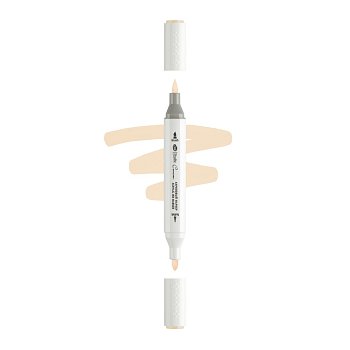 Маркер акриловый двусторонний СОНЕТ перо кисть/пуля 1 шт Y611 телесный светлый NP-273-Y611