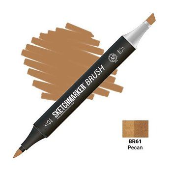 Маркер SKETCHMARKER Brush двухсторонний на спирт.основе BR61 Орех Пекан MPSMB-BR61