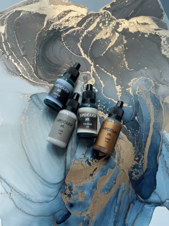 Сет спиртовых (алкогольных) чернил Kamenskaya Ink №7, 4 x 15 мл K-00-00000561