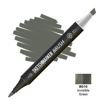 Маркер SKETCHMARKER Brush двухсторонний на спирт.основе BG10 Прозрачный зеленый MPSMB-BG10