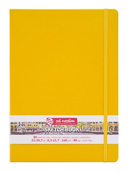 Блокнот для зарисовок ART CREATION 140 г/м2 21 x 29.7 см 80 л, твердая обложка, желтый MP9314113M