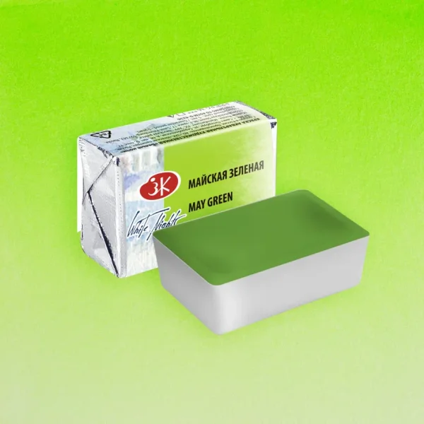 Акварель БЕЛЫЕ НОЧИ кювета 2.5 мл, 745 Майская зелёная NP-1911745
