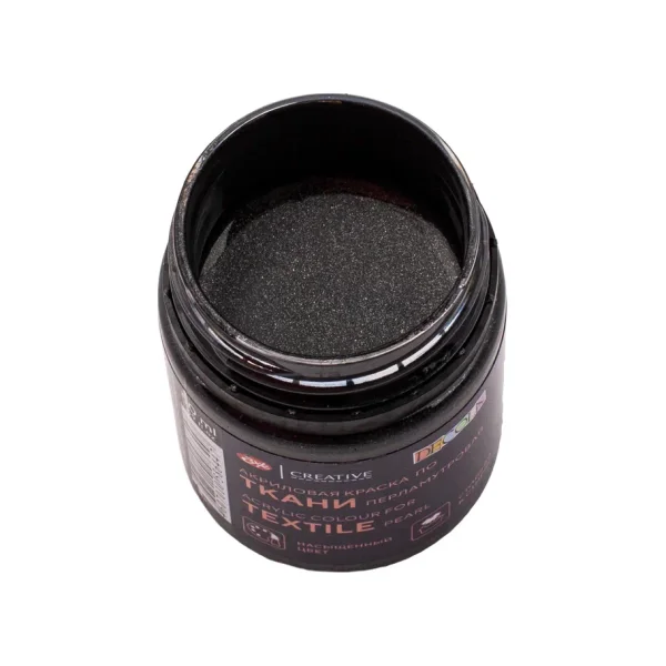 Краска акриловая по ткани DECOLA перламутровая, банка 50 мл, 810 Черная NP-5228810