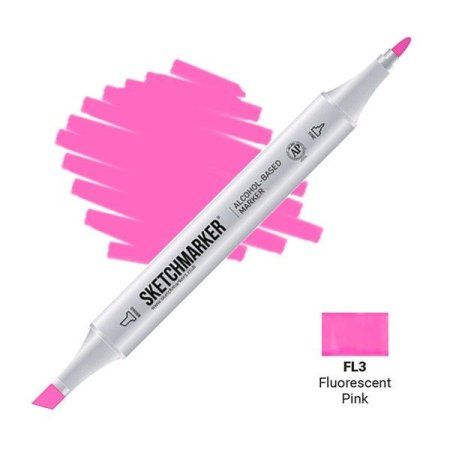 Маркер SKETCHMARKER двухсторонний на спирт.основе FL3 Флуорисцентный розовый MPSM-FL3