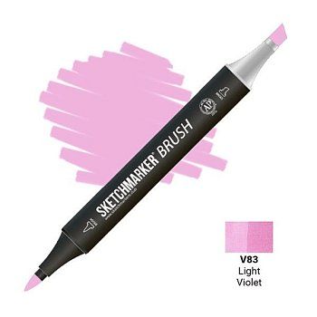 Маркер SKETCHMARKER Brush двухсторонний на спирт.основе V83 Светло фиолетовый MPSMB-V83