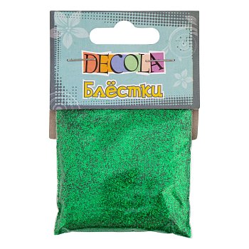 Блестки декоративные DECOLA размер 0.3 мм, 20 г, зеленый NP-W041-220-0,3
