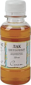 Лак шеллачный для декоративных работ СОНЕТ флакон 120 мл NP-2531520