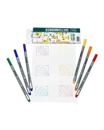 Набор капиллярных ручек SKETCHMARKER Artist fine pen Basic 5 6 цв MPAFP-6BAS5