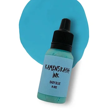Чернила спиртовые (алкогольные) Kamenskaya Ink серия N 15 мл N-002 Детский голубой K-00-00000402