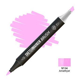 Маркер SKETCHMARKER Brush двухсторонний на спирт.основе V114 Аметист MPSMB-V114 Маркер SKETCHMARKER Brush двухсторонний на спирт.основе V114 Аметист MPSMB-V114
