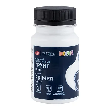 Грунт акриловый художественный DECOLA банка 100 мл, Белый NP-5827915