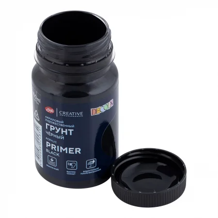 Грунт акриловый художественный DECOLA банка 100 мл, Черный NP-5827922