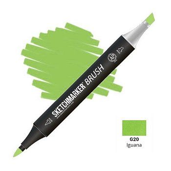Маркер SKETCHMARKER Brush двухсторонний на спирт.основе G20 Игуана MPSMB-G20