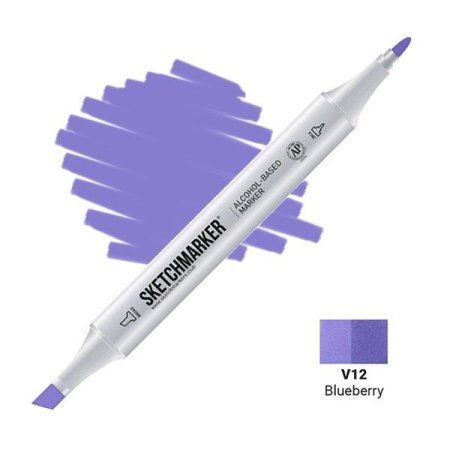 Маркер SKETCHMARKER двухсторонний на спирт.основе V12 Голубика MPSM-V12