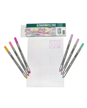 Набор капиллярных ручек SKETCHMARKER Artist fine pen Basic 2 6 цв MPAFP-6BAS2