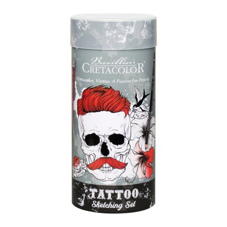 Набор для скетчинга CRETACOLOR Tattoo 14 предметов, мет.упаковка CR40083