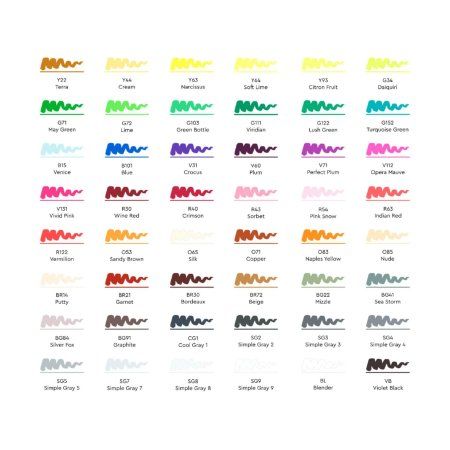 Набор маркеров SKETCHMARKER Brush Pop Art style 48 шт + пластиковый бокс MPSMB-48POPART