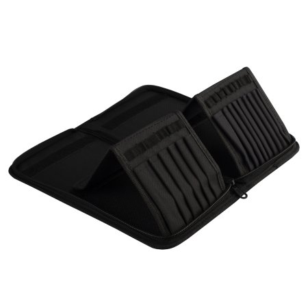 Пенал для кистей на короткой ручке СОНЕТ 14 x 27 см 15 отделений, полиэстер, черный NP-2421302270