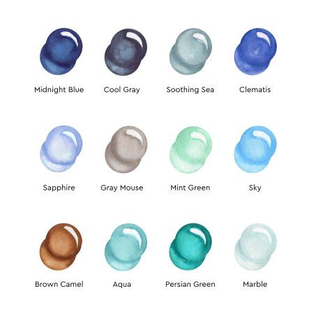 Набор акварельных маркеров SKETCHMARKER Aqua Sea Set 12 цв MPSMA-12SEA