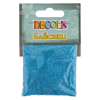 Блестки декоративные DECOLA размер 0.3 мм, 20 г, голубой радужный NP-W041-239-0,3