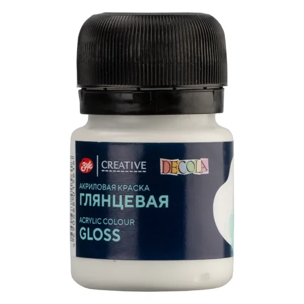 Краска акриловая DECOLA глянцевая, банка 20 мл, 104 Белая NP-2926104