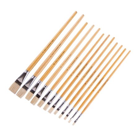 Кисть щетина СОНЕТ плоская 1 шт длинная ручка №10 NP-139658