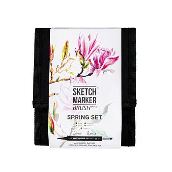 Набор маркеров SKETCHMARKER Brush Spring Set 12 шт Весна + сумка органайзер MPSMB-12SPRNG