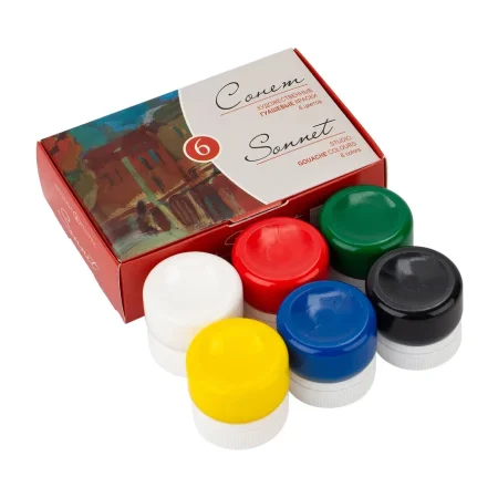 Набор гуаши СОНЕТ 6 шт x 20 мл, картон NP-36411143