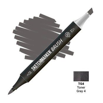 Маркер SKETCHMARKER Brush двухсторонний на спирт.основе TG4 Тонированный серый 4 MPSMB-TG4 Маркер SKETCHMARKER Brush двухсторонний на спирт.основе TG4 Тонированный серый 4 MPSMB-TG4