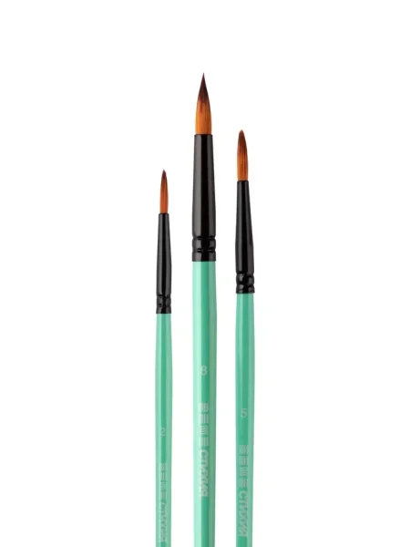 Набор кистей СТИХИЯ 3 шт круглые №2, 5, 8 MPST05002