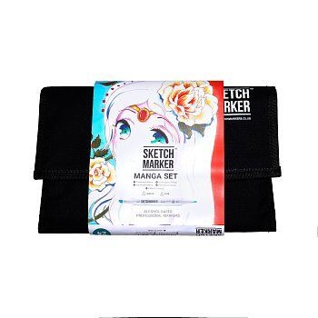 Набор маркеров SKETCHMARKER Manga set 24 шт Манга + сумка органайзер MP24mang