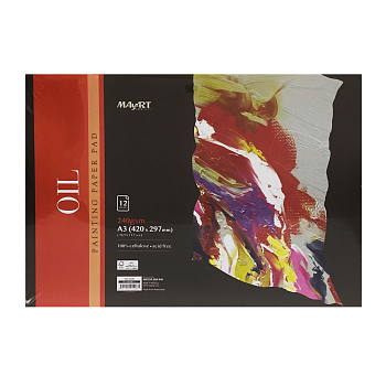 Альбом для масла MayArt 240 г/м2 A3 420 x 297 мм 12 л, 100% целлюлоза, склейка MA00296