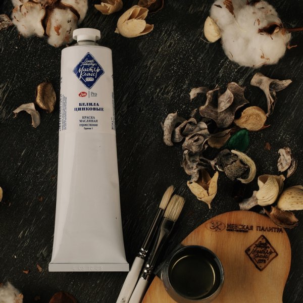 Краска масляная МАСТЕР-КЛАСС 120 мл, 100 Белила цинковые NP-1105100