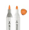 Маркер акриловый двусторонний СОНЕТ перо кисть/пуля 1 шт Y807 оранжевый NP-273-Y807