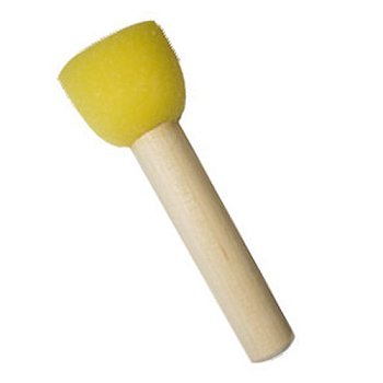 Кисть-губка DECOLA круглая, поролон, деревянная ручка, диаметр 30 мм NP-237911/30